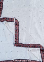 Peach Colour Satin Printed Suit With Cotton Bottom And Printed Chiffon Dupatta