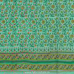 Purple Colour Cotton Printed Suit With Cotton Bottom And Printed Chiffon Dupatta