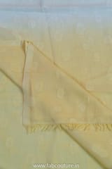 Yellow Cotton Flex Pearl Embroidery Suit With Cotton Bottom And Mal Cotton Dupatta Unstitched Suit Set