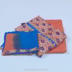 Bamber Satin Printed Suit With Pure Chiffon Dupatta And Shantoon Bottom