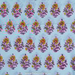 Cotton Hand Block Printed Cotton Suit With Pure Chiffon Duputta and Cotton Bottom