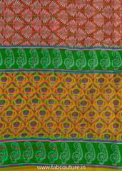 Chanderi Hand Block Printed Suit With Pure Chanderi Duputta and Cotton Bottom