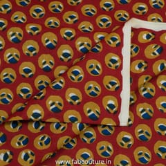 5 Mtr. Marron Cotton Discharge Print Set