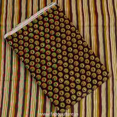 5 Mtr. Mustard Cotton Discharge Print Set