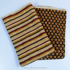 5 Mtr. Mustard Cotton Discharge Print Set