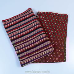 5 Mtr. Marron Cotton Discharge Print Set