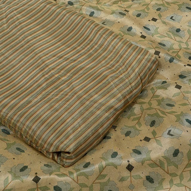 Multi Colour Tissue Upada Silk Digital Printed Set (5 Mtr)