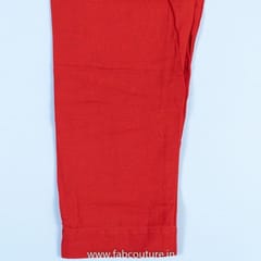 Maroon Colour Stitched Cotton Kurti With Cotton Pant