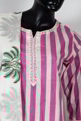 Pink Color Cotton Print with Embroidered Shirt with Cotton Printed Pant and Cotton Printed Dupatta