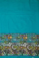 Firozi Colour Thread Embroidered Organza Set