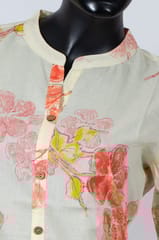 Lemon Color Cotton Printed Kurti