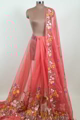 Gajree Colour Thread Embroidered Organza Set