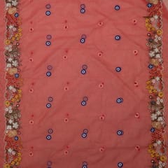 Gajree Colour Thread Embroidered Organza Set