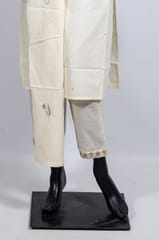 Lemon Color Cotton Embroidered Shirt with Cotton Embroidered Pant and Cotton Embroidered Dupatta