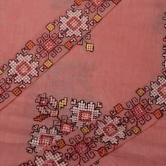 Peach Colour Cotton Embroidered DIY Set