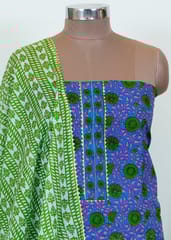 Pink Colour Cotton Printed Suit Set with Cotton Dupatta