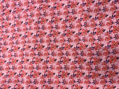 Baby Pink Floral Double Georgette Print Fabric