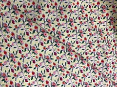 Lemon Floral Double Georgette Print Fabric
