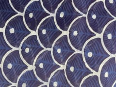 Navy Blue Geometric Chanderi Fabric