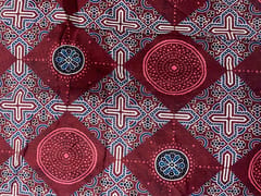 Maroon Abstract Chanderi Fabric