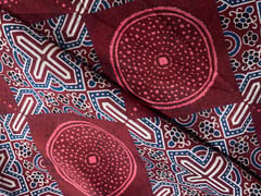 Maroon Abstract Chanderi Fabric