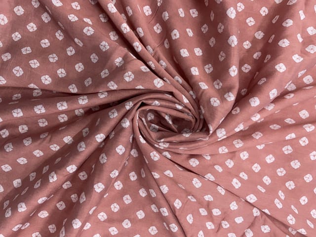 Dusty Pink Abstract Chanderi Fabric