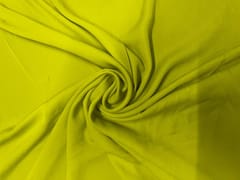 Neon Yellow Plain Heavy Georgette Fabric