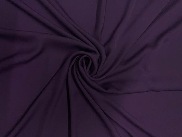 Dark Purple Plain Heavy Georgette Fabric