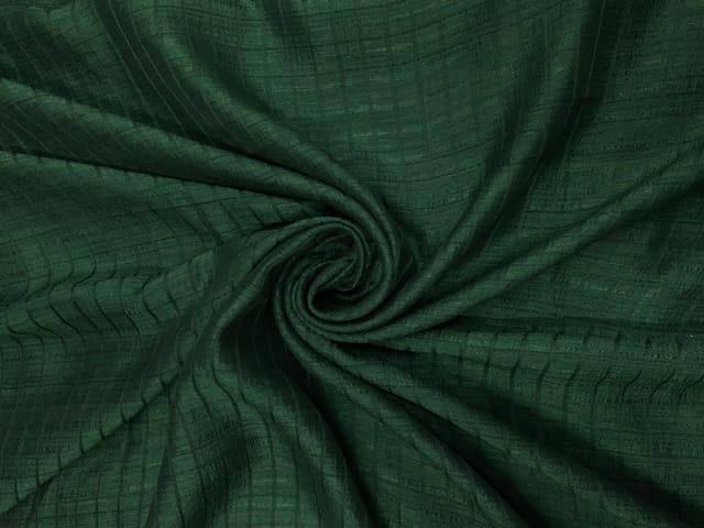 Bottle Green Checks Naysha Silk Fabric