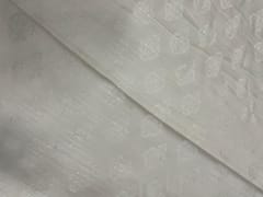 White Abstract Naysha Silk Fabric
