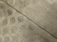 Dusty Olive Abstract Naysha Silk Fabric