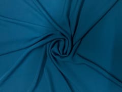 Teal Blue Plain Heavy Georgette Fabric