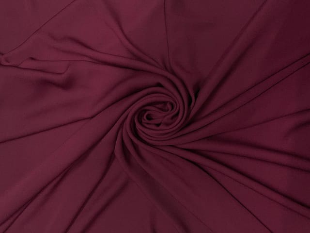 Wine Plain Heavy Georgette Fabric