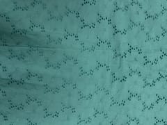 Sea Green Floral Cotton Chikan Fabric