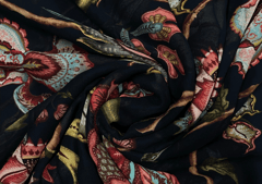 Multicolor Floral Georgette Fabric