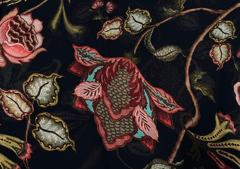 Multicolor Floral Georgette Fabric
