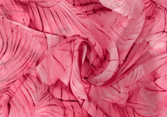 Pink Abstract Georgette Fabric