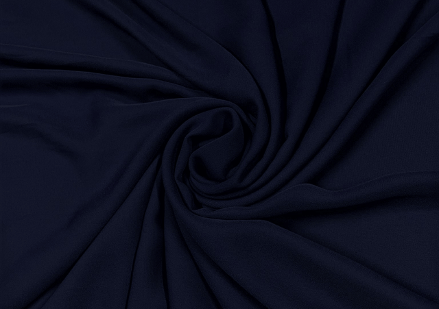 Dark Blue N-90D Plain Heavy Georgette Fabric
