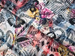 MultiColour Floral Chiffon Fabric