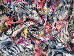 MultiColour Floral Chiffon Fabric