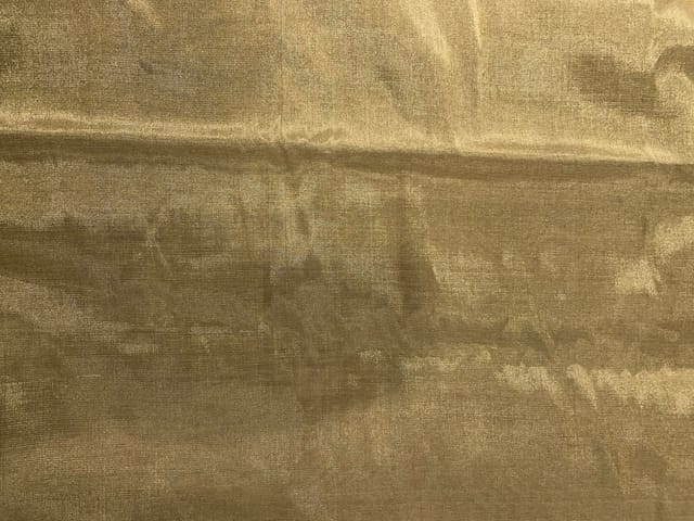 Gold  Plain Pure Tissue Fabric