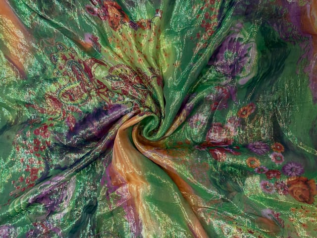 Multi Abstract Lame Fabric Fabric