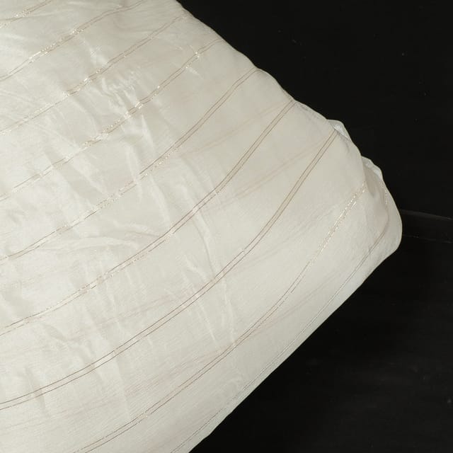 Dyeable Chiffon Zari Stripes Fabric