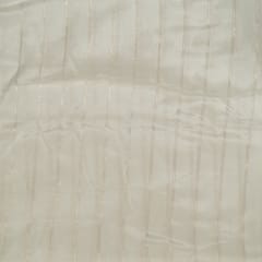 Dyeable Chiffon Zari Stripes Fabric