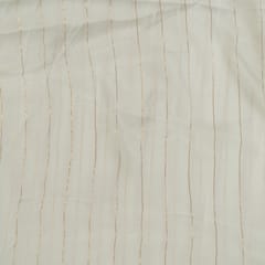 Dyeable Chiffon Zari Stripes Fabric