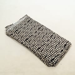 Black and White Color Bamber Crepe Digital Printed Fabric