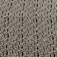 Black and White Color Bamber Crepe Digital Printed Fabric