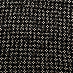 Black and White Color Bamber Crepe Digital Printed Fabric