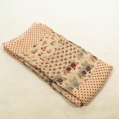 Light Pink Color Bamber Crepe Digital Printed Fabric