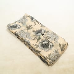 Ivory Color Bamber Crepe Digital Printed Fabric
